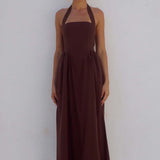 Runaway The Label Locklea Midi Dress in Chocolate