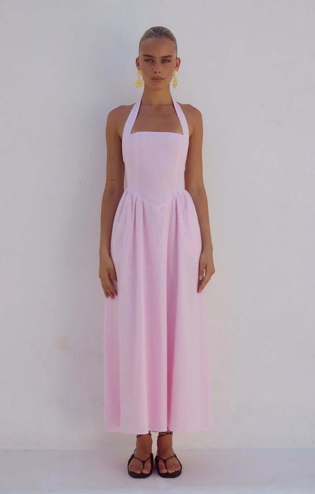 Runaway The Label Locklea Midi Dress in Pink