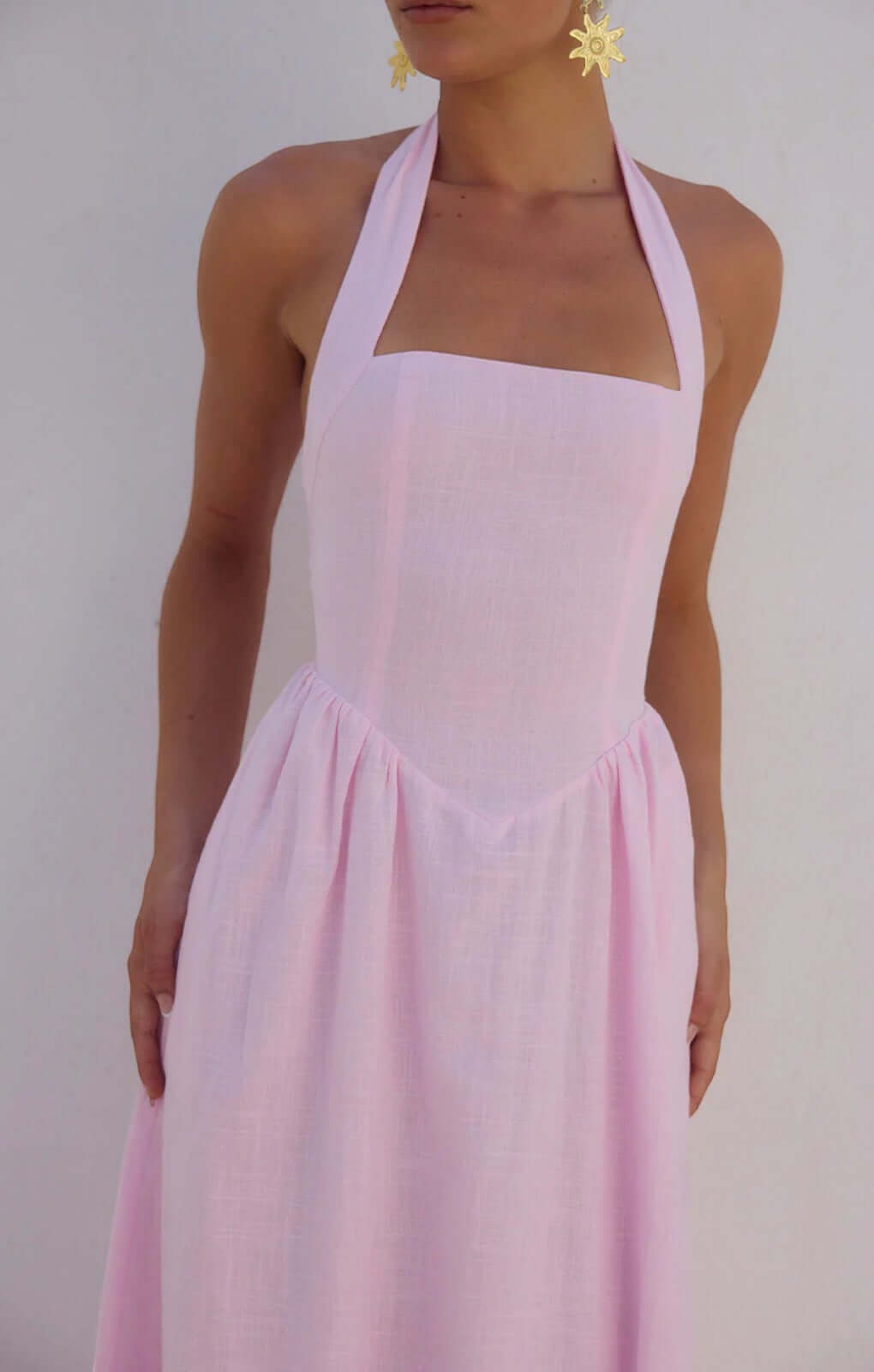 Runaway The Label Locklea Midi Dress in Pink