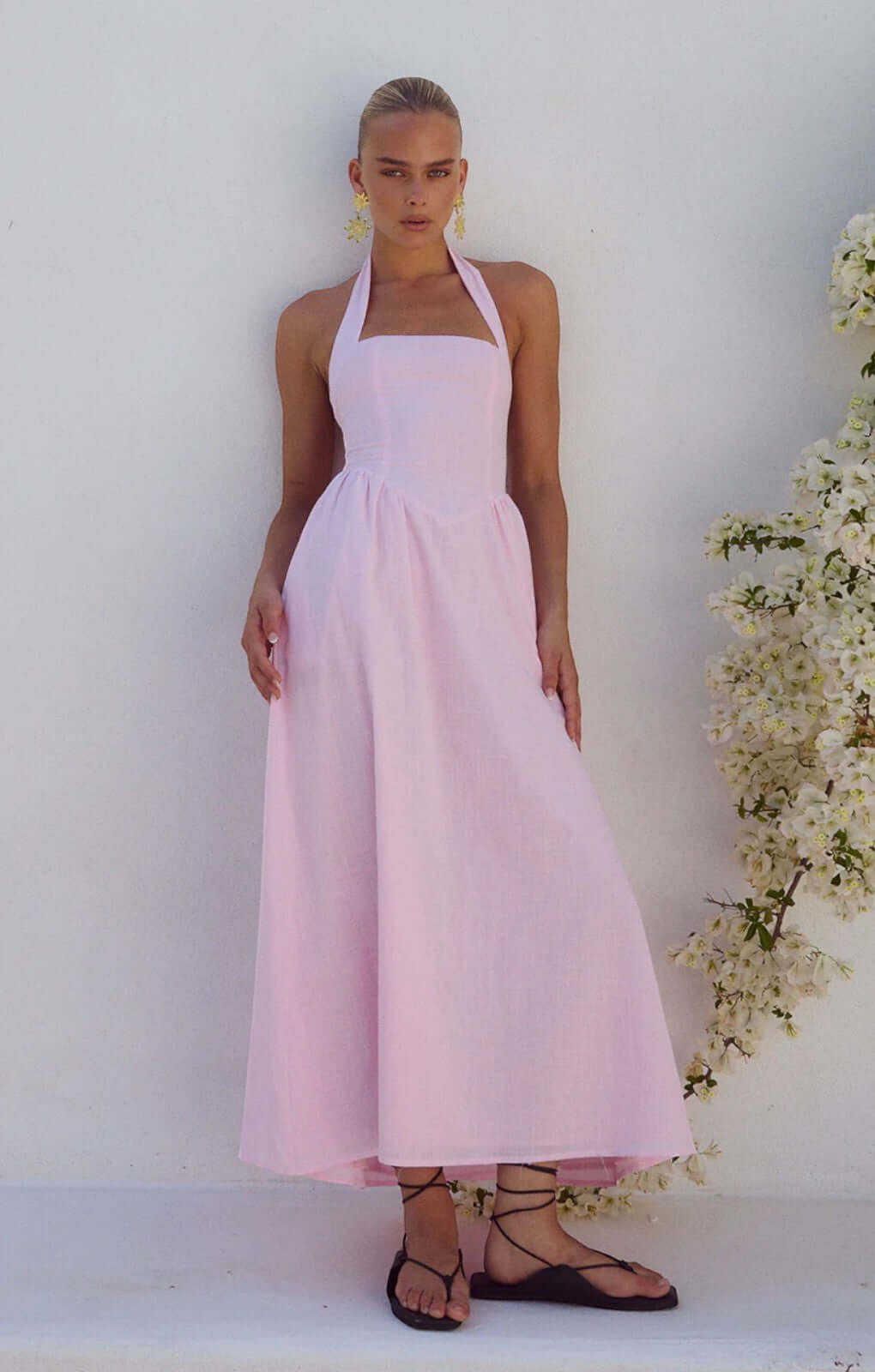 Runaway The Label Locklea Midi Dress in Pink