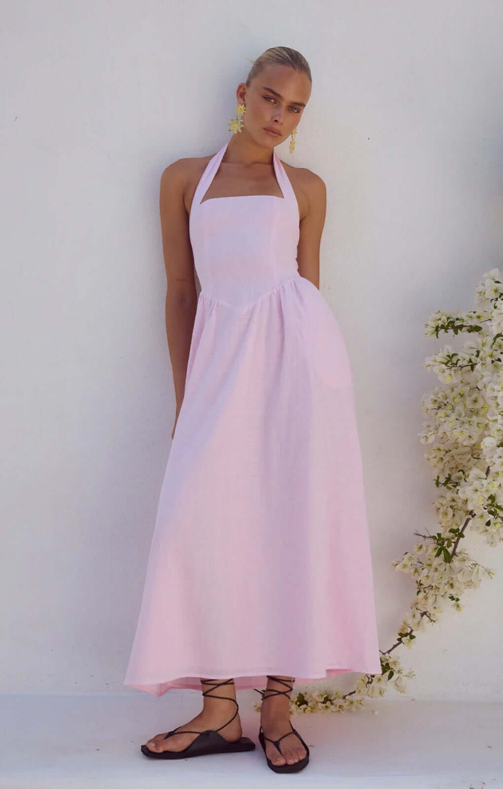 Runaway The Label Locklea Midi Dress in Pink