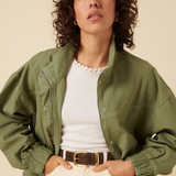 Nobody's Child Laundered Cotton Cropped Jacket