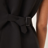 Nobody's Child Leo Longline Crepe Waistcoat Black