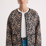 Nobody's Child Leopard Print Quilted Jacket