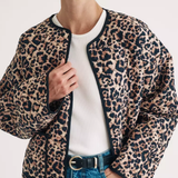 Nobody's Child Leopard Print Quilted Jacket