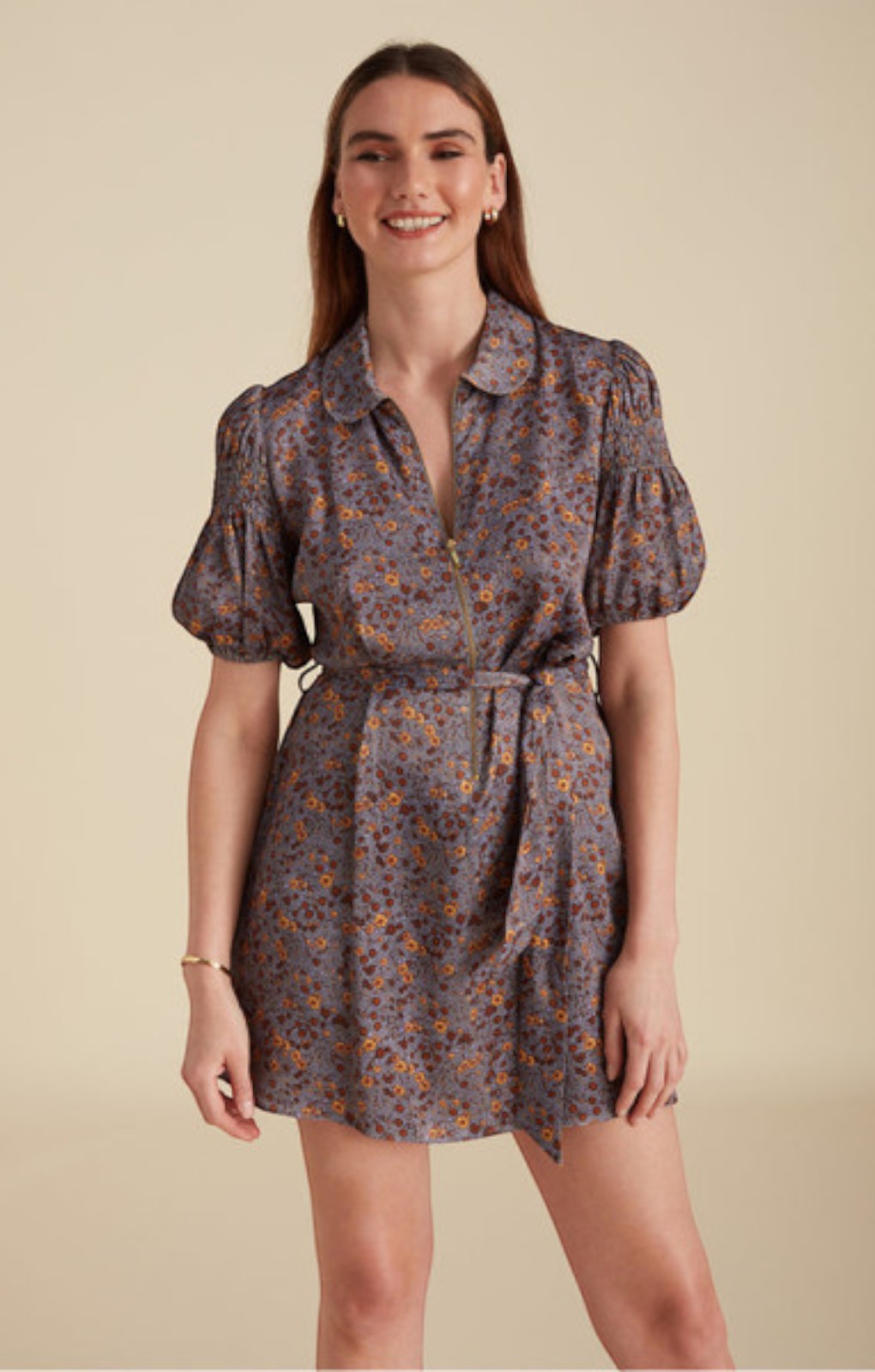 Lily and Lionel Amelia Dress Short Aster Floral – dresses by Lily and Lionel, available to rent from Hirestreet
