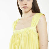 Glamorous Lime Yellow Square-Neck Tiered Maxi Dress