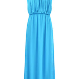 Ro&Zo Lucia Blue Gathered Waist Maxi Dress