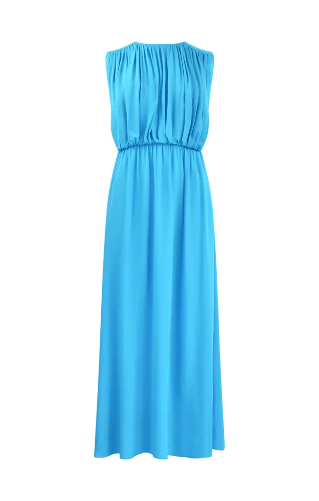 Ro&Zo Lucia Blue Gathered Waist Maxi Dress