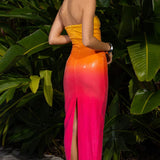 Runaway The Label Malibu Tropical Sequin Midi Dress