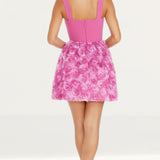 Dress The Population Melanie Sky Fuschia Skirt Mini Dress