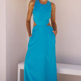 Runaway The Label Murilo Aqua Blue Dress