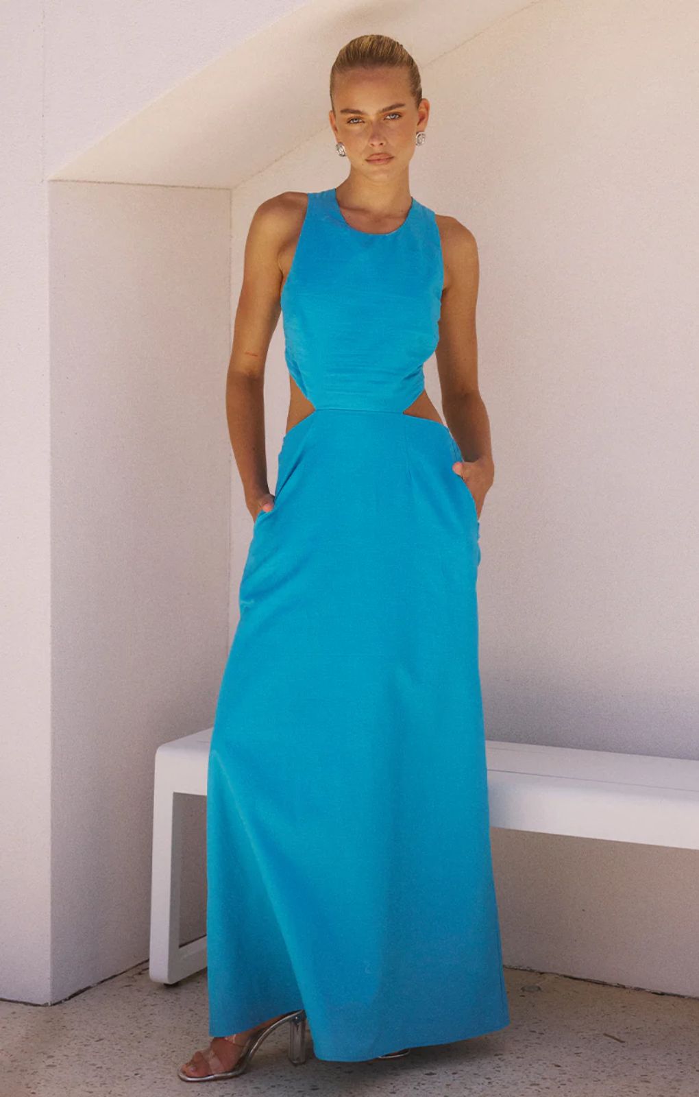 Runaway The Label Murilo Aqua Blue Dress