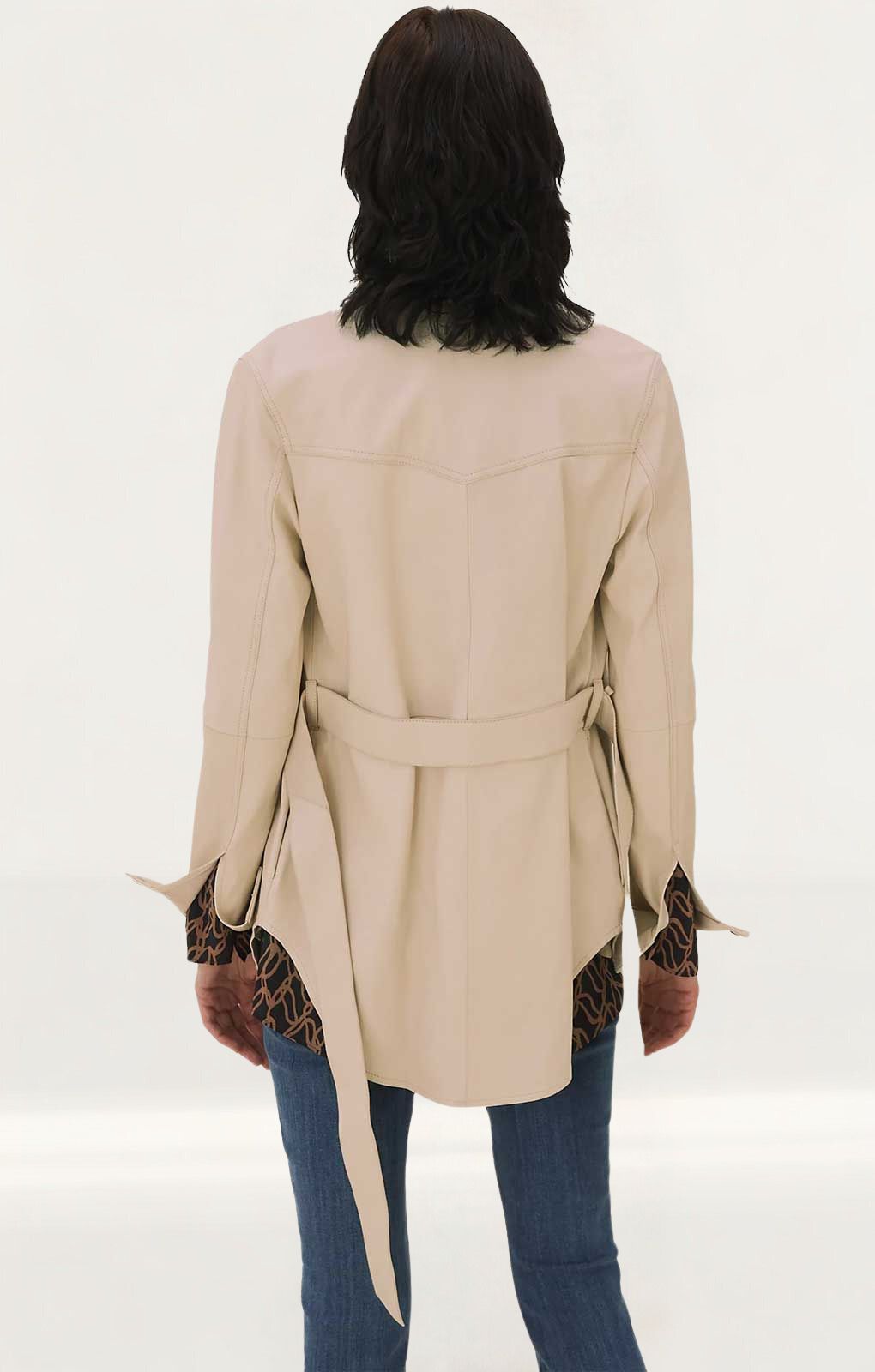 M&S Leather Belted Shacket