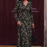 M&S X Ghost Tie Neck Midi