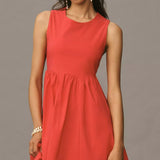 Maeve Sleeveless Back-Bow Mini Dress