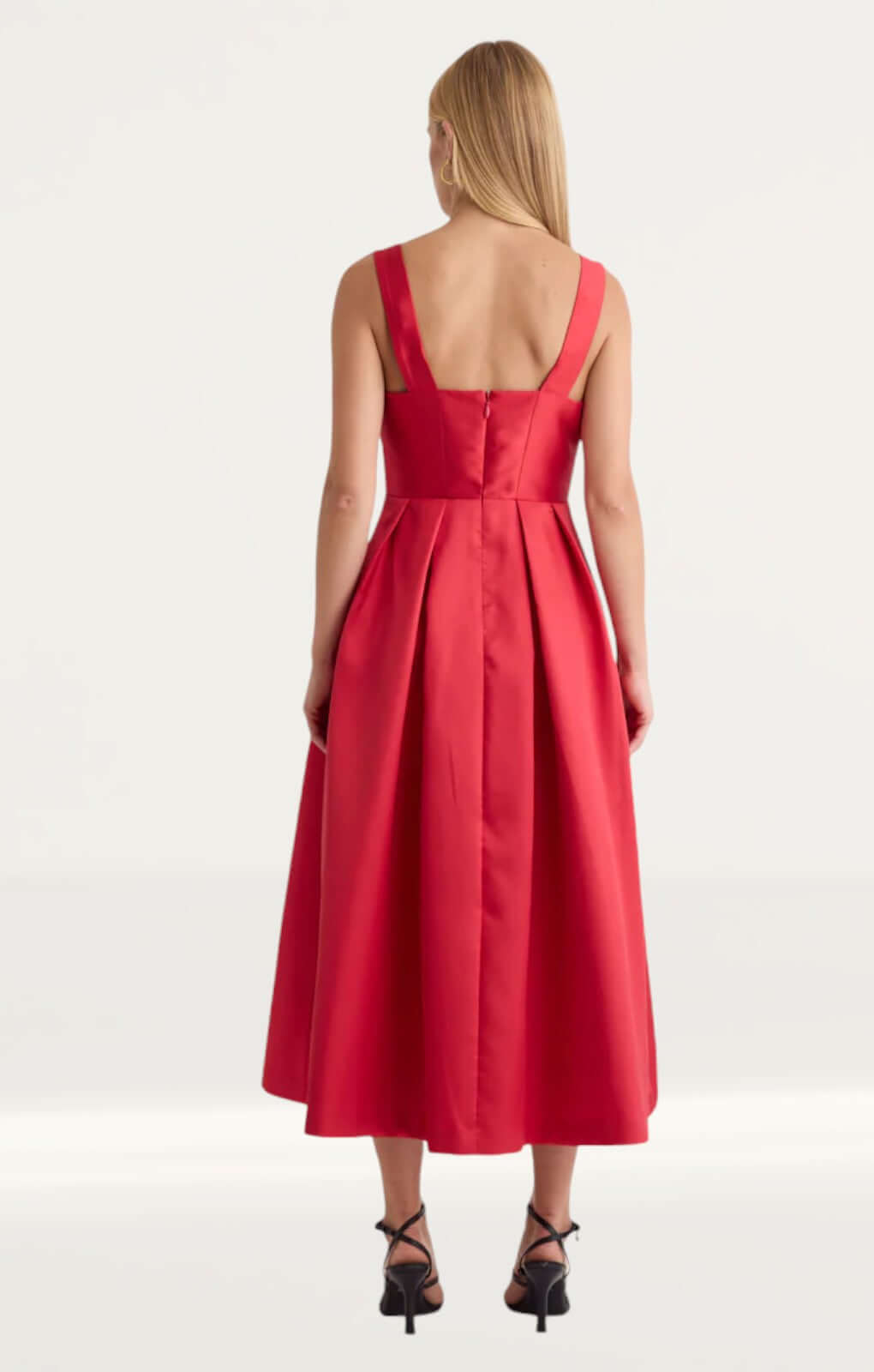 Nobody's Child Red Satin Bow Front Milda Dress