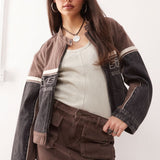 Miss Sixty Co-ord Mini Cargo Skirt in Brown Denim