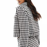 Morgan Boucle Jacket In Dogstooth