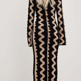 NA-KD Wide Sleeve O Neck Knitted Maxi Dress