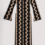 NA-KD Wide Sleeve O Neck Knitted Maxi Dress