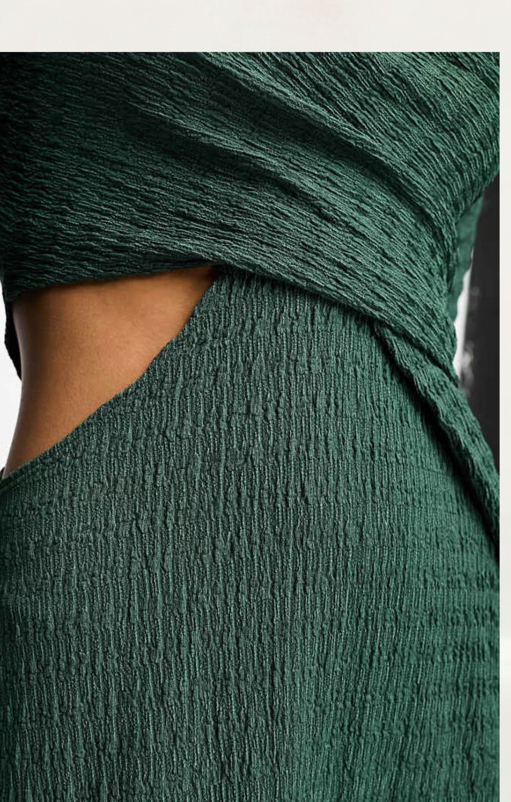 ASOS DESIGN Drape Midi Dress With Wrap Detail In Green
