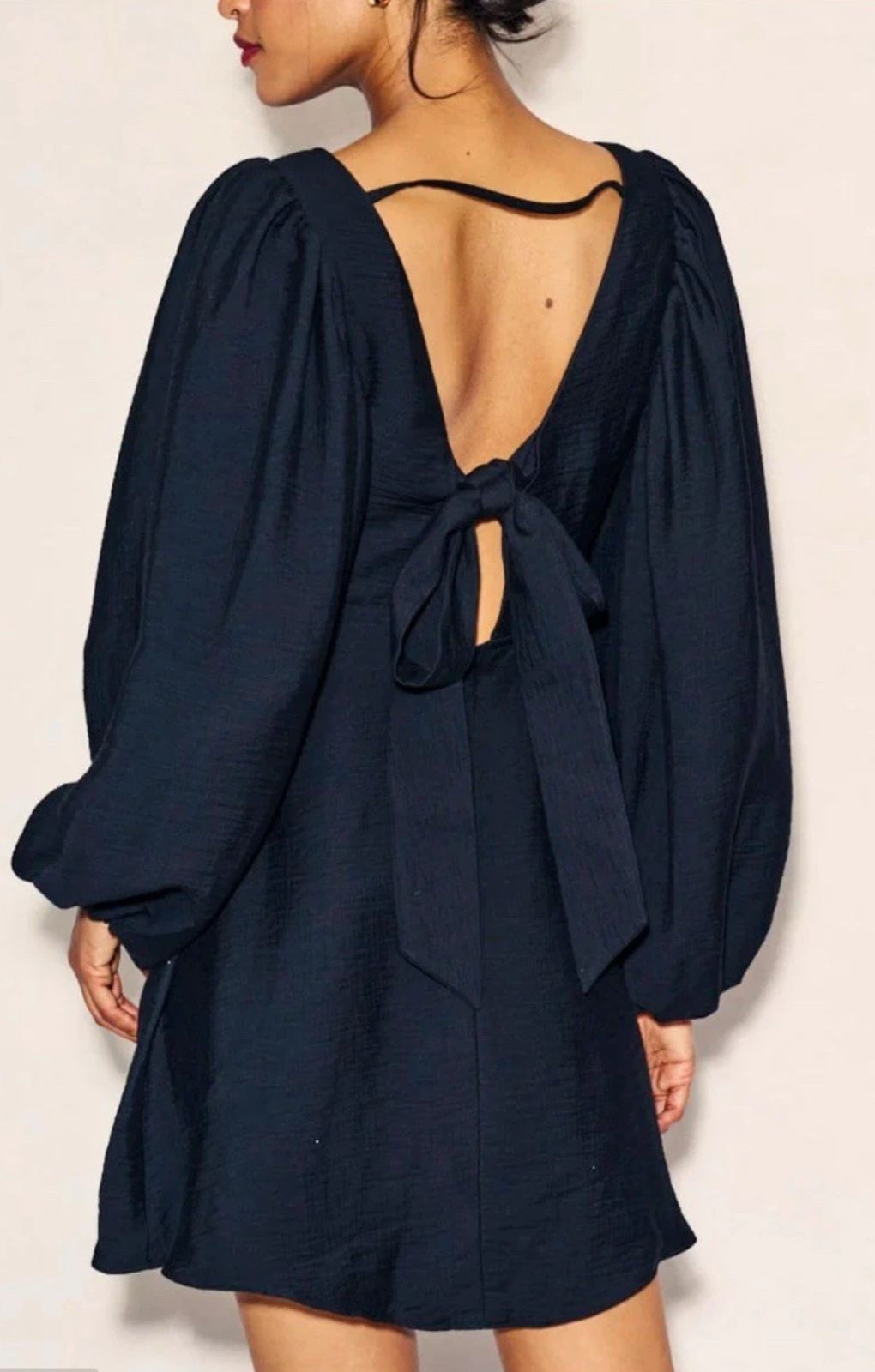 Rent Nobody's Child Black Balloon Sleeve Zendaya Mini Dress
