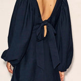 Nobody's Child Black Balloon Sleeve Zendaya Mini Dress