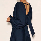 Nobody's Child Black Balloon Sleeve Zendaya Mini Dress