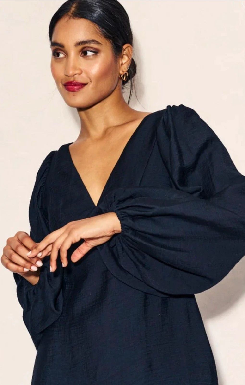 Rent Nobody's Child Black Balloon Sleeve Zendaya Mini Dress