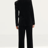 Nobody's Child Black Velvet Tailored Blazer