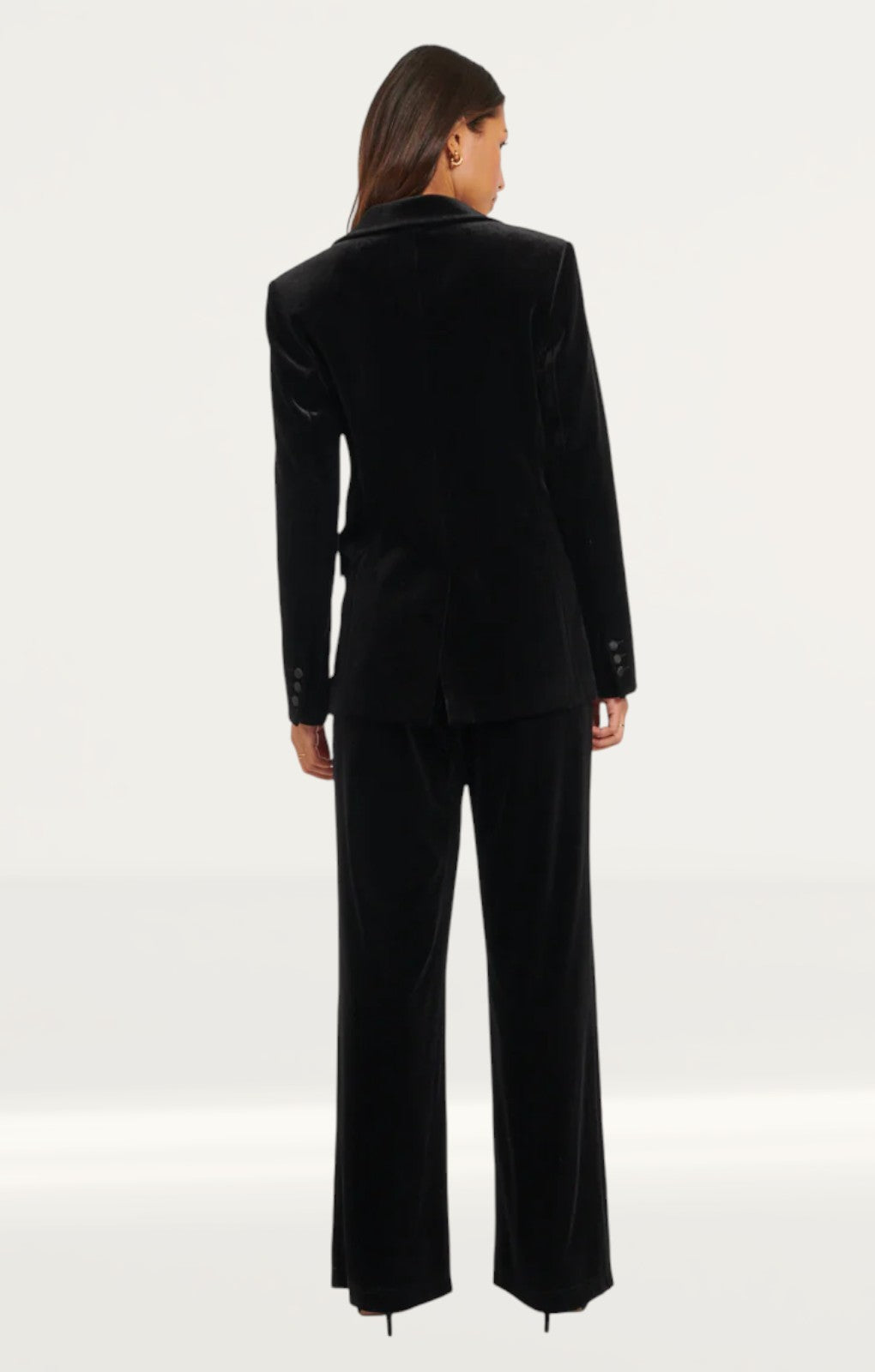 Nobody's Child Black Velvet Tailored Blazer