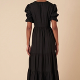 Nobody's Child Black Tiered Lia Midi Dress