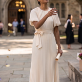 C/Meo Collective Cream Construct Midi Dress