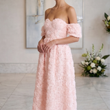 True Decadence Amelia Pink Bustier Midi Dress