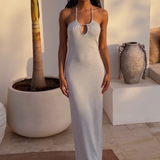 Rent Pretty Lavish Myka Dress in Silver