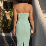 Dress The Population Viviana Green Sage Midi Dress