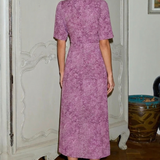 Whistles Diagonal Snake Maxi Dress In Pink