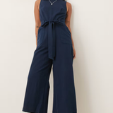 Nobody's Child Navy Sleeveless Jumpsuit