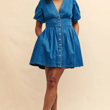 Nobody's Child Denim Ls Starlight Mini Dress Plain