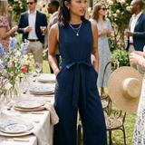 Nobody's Child Navy Sleeveless Jumpsuit