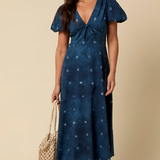 Nobody's Child Navy Tie Dye Nia Midi Dress