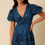 Nobody's Child Navy Tie Dye Nia Midi Dress