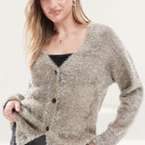 Never Fully Dressed Metallic Cardigan in Gold