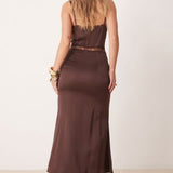 Never Fully Dressed Mimi Midi Dress in Chocolate