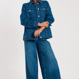Nobody's Child 5 Pocket Palazzo Jeans Mid Wash
