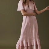 Nobody's Child Alaina Pink Midaxi Dress