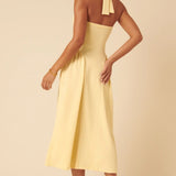 Nobody's Child Amie Halter Neck Midi Dress Plain
