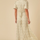 Nobody's Child Atlas Midi Dress Woodblock Green Print