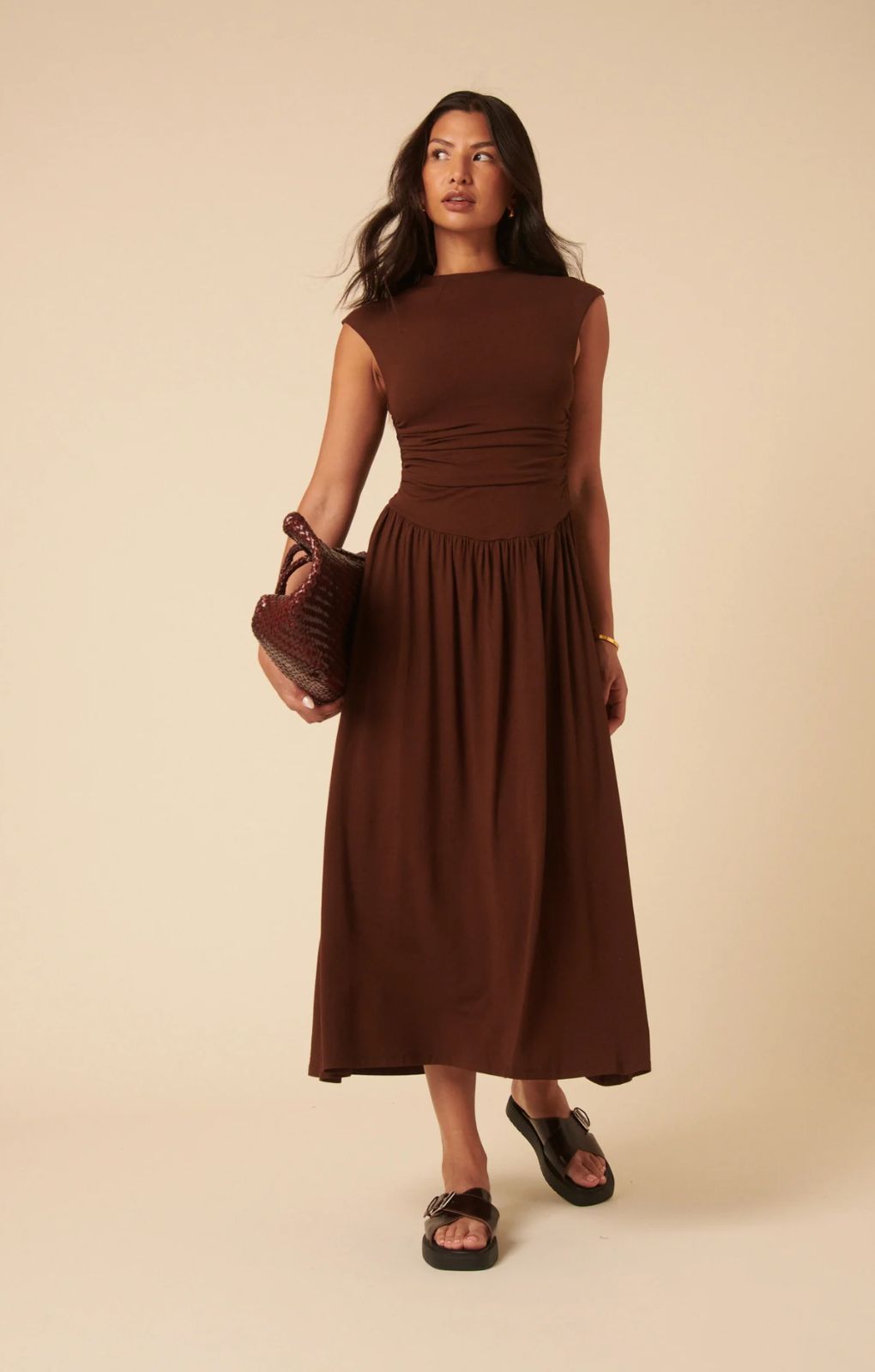 asos design one shoulder tulle midi dress One Shoulder Aoso Clothing ASOS DESIGN One Shoulder Pleat Detail Midi Dress In Black